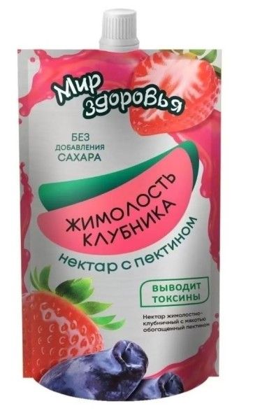 Изображение товара Нектар Жимолость-клубника с пектином без сахара Мир здоровья 300г Нектар Жимолость-клубника с пектином без сахара Мир здоровья 300г фотография