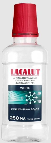 Изображение товара Ополаскиватель для полости рта White Антибактериальный Лакалют 250мл Ополаскиватель для полости рта White Антибактериальный Лакалют 250мл фотография