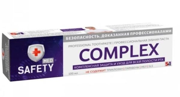 Изображение товара Safety зубная паста med complex 100мл Safety зубная паста med complex 100мл фотография