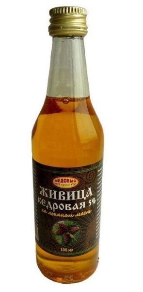 Изображение товара Живица кедровая на льняном масле 5% Медовый Край 100мл Живица кедровая на льняном масле 5% Медовый Край 100мл фотография