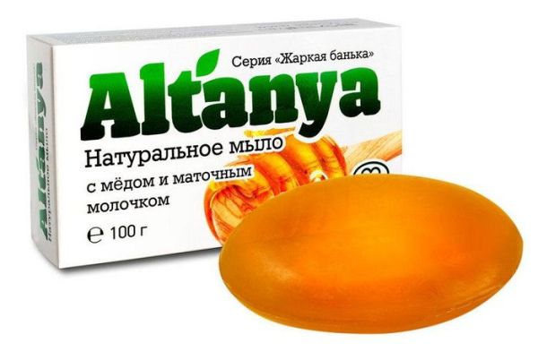 Изображение товара Мыло Алтания натуральное с мёдом и маточным молочком, 100 г Мыло Алтания натуральное с мёдом и маточным молочком, 100 г фотография