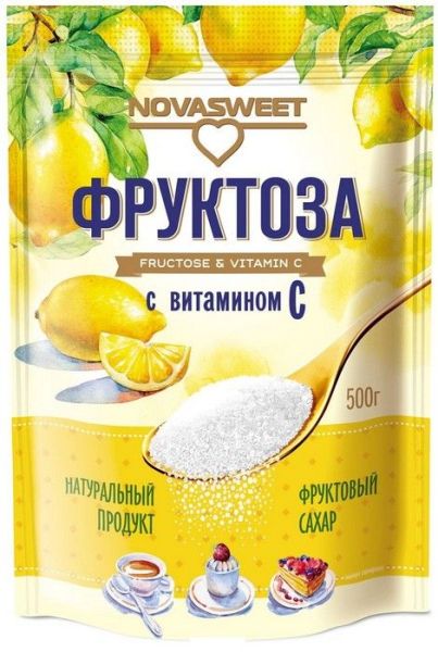 Изображение товара Фруктоза 500г с витамином С дой-пак (порошок) Новасвит Фруктоза 500г с витамином С дой-пак (порошок) Новасвит фотография