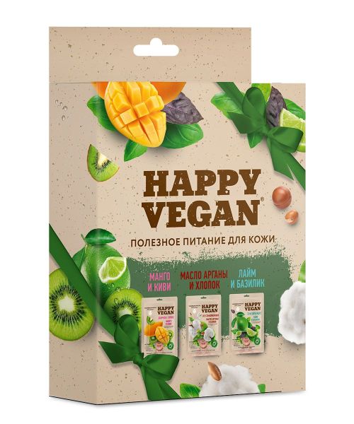 Изображение товара Набор подарочный Happy Vegan Полезное питание для лица №98 Набор подарочный Happy Vegan Полезное питание для лица №98 фотография