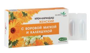 Крем-карандаш ЖЕНСКИЙ ХелперФИТ с боровой маткой и календулой Хелпер Мед 10шт
